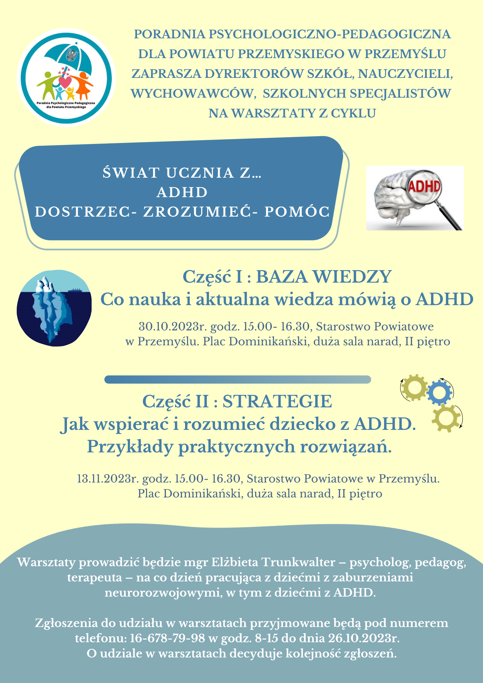 Blue and Yellow Conference With Photo Modern Poster2